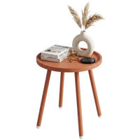 BEISTELLTISCH rund 40 cm Kunststoff Terracotta - Terracotta, Kunststoff/Metall (40/40/45cm) - CLP