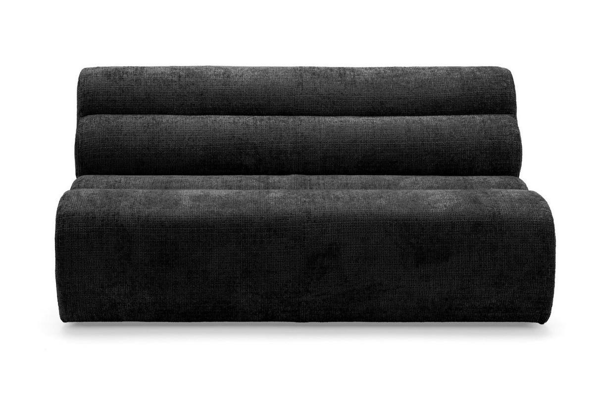 4-SITZER modulares Ecksofa VEER L Links, 283 x 190 cm, Chenille Webstoff Anthrazit - Anthrazit/Schwarz, Holz/Kunststoff (283/190cm) - Muffo