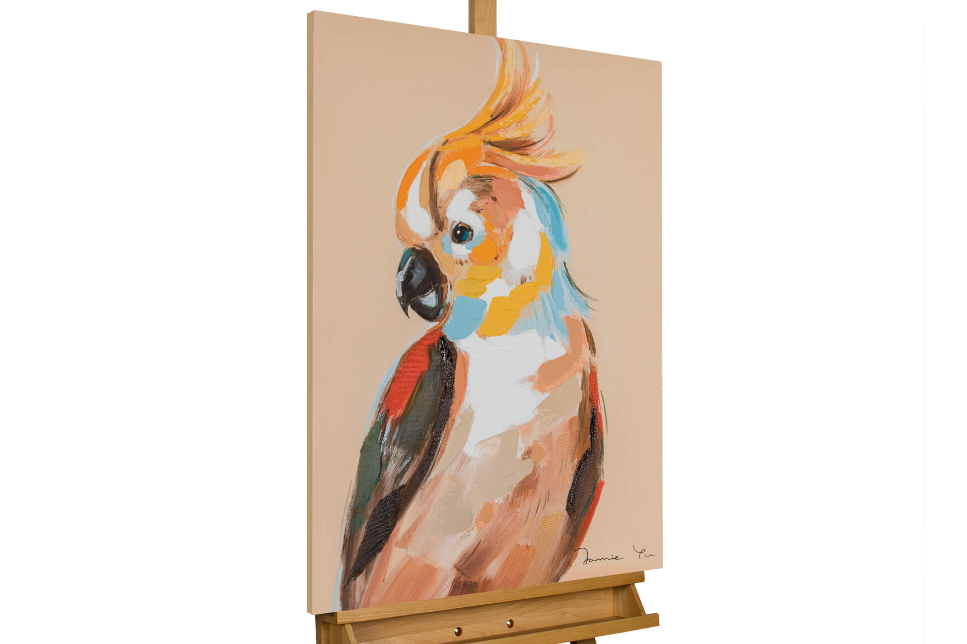RUČNE MAĽOVANÝ AKRYLOVÝ OBRAZ 50/70 cm, viacfarebný, figurálny motív - viacfarebná, drevo/textil (50/70cm) - KUNSTLOFT