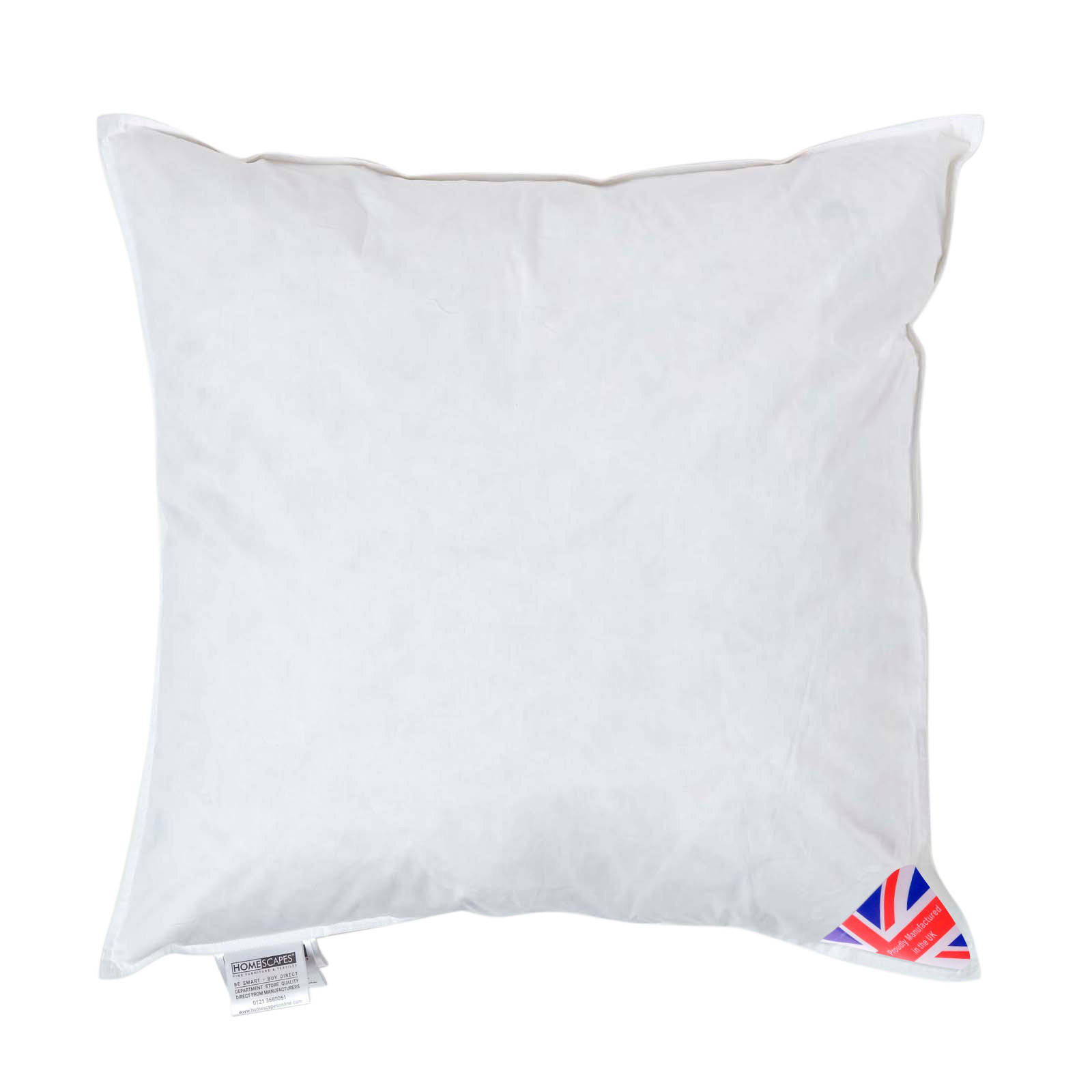 FÜLLKISSEN 50/50 cm – Enten-Daunen - Weiß, Textil (50/50cm) - Homescapes