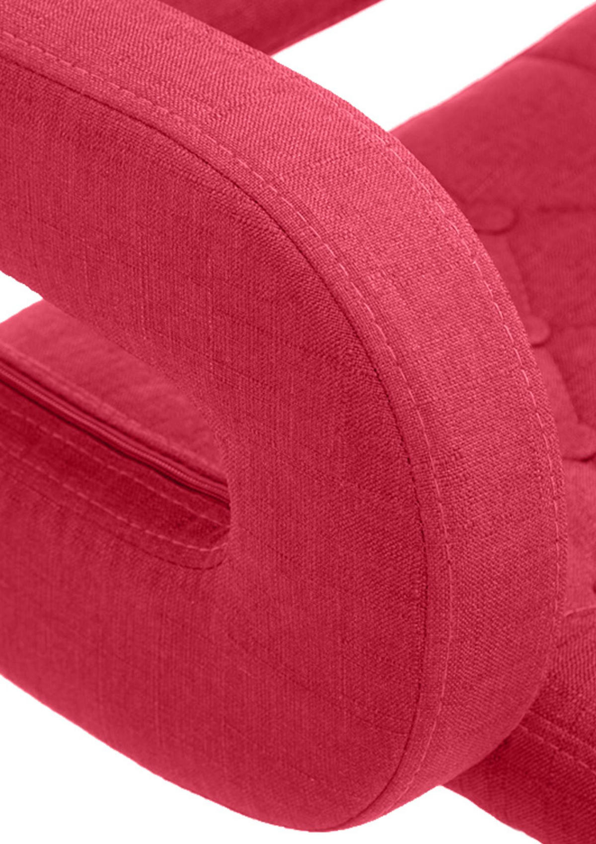 BARHOCKER Stoff rot - Chromfarben/Rot, Textil/Metall (62/103/55cm) - CLP