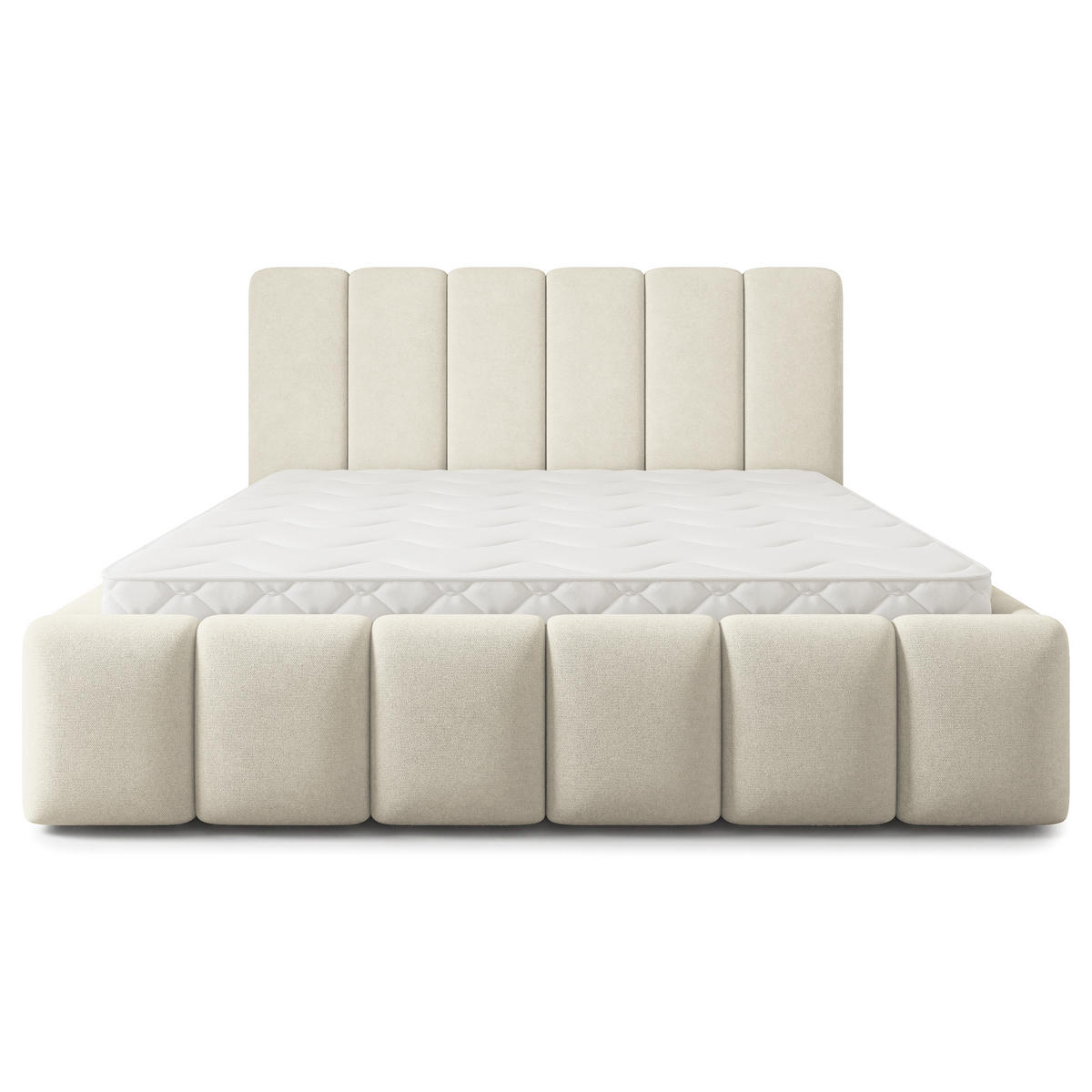 POLSTERBETT ATTORA SR 180x200 cm mit Bettkästen - Creme - Creme, Holz (180/200cm) - MASSENO