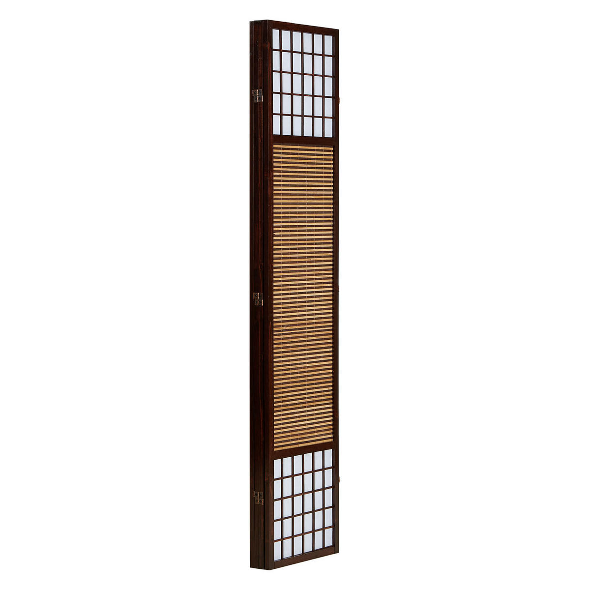PARAVENT 4-tlg. 160/200 cm Braun Bambusstreben - Braun, Holz (160/200/2cm) - Homestyle4u