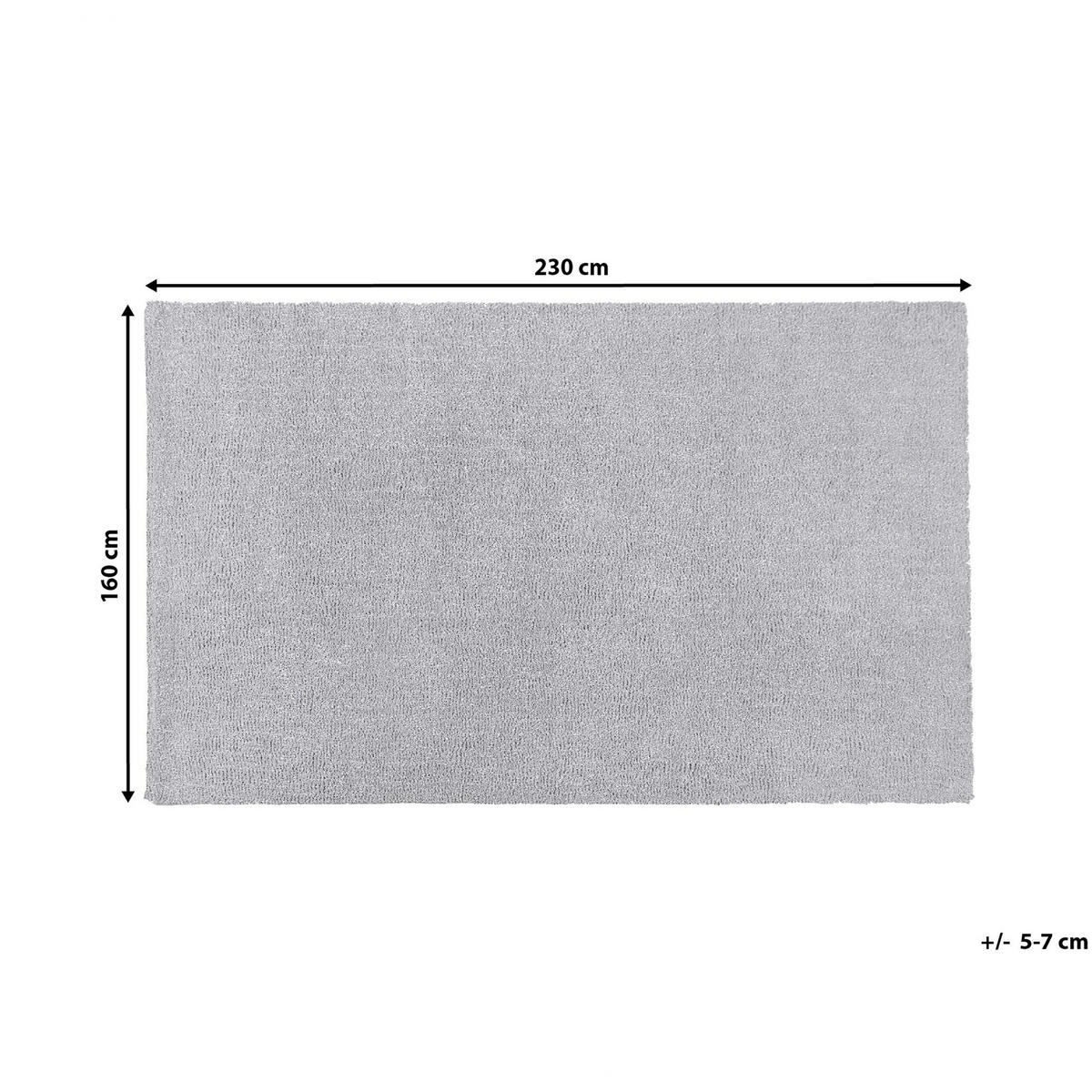 SHAGGY-TEPPICH Demre 230/160 cm - Grau, Kunststoff (160/230cm) - Beliani