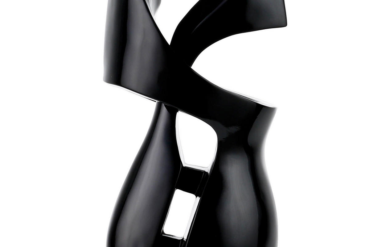 SKULPTUR Schwarz 15/56 cm - Schwarz, Stein (2.75/56/15cm) - KUNSTLOFT