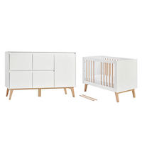 SOBA ZA BEBE 2-dijelni Bijelo i drvo - bijela, drvni materijal (124/89/66cm) - Petits-meubles