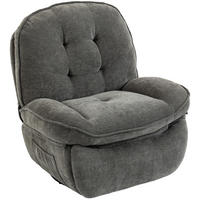 RELAXSESSEL,CHENILLE manuell 360° Dreh-Wippsessel,hellgrau - Grau, Textil (94/104/95cm) - Vallsero
