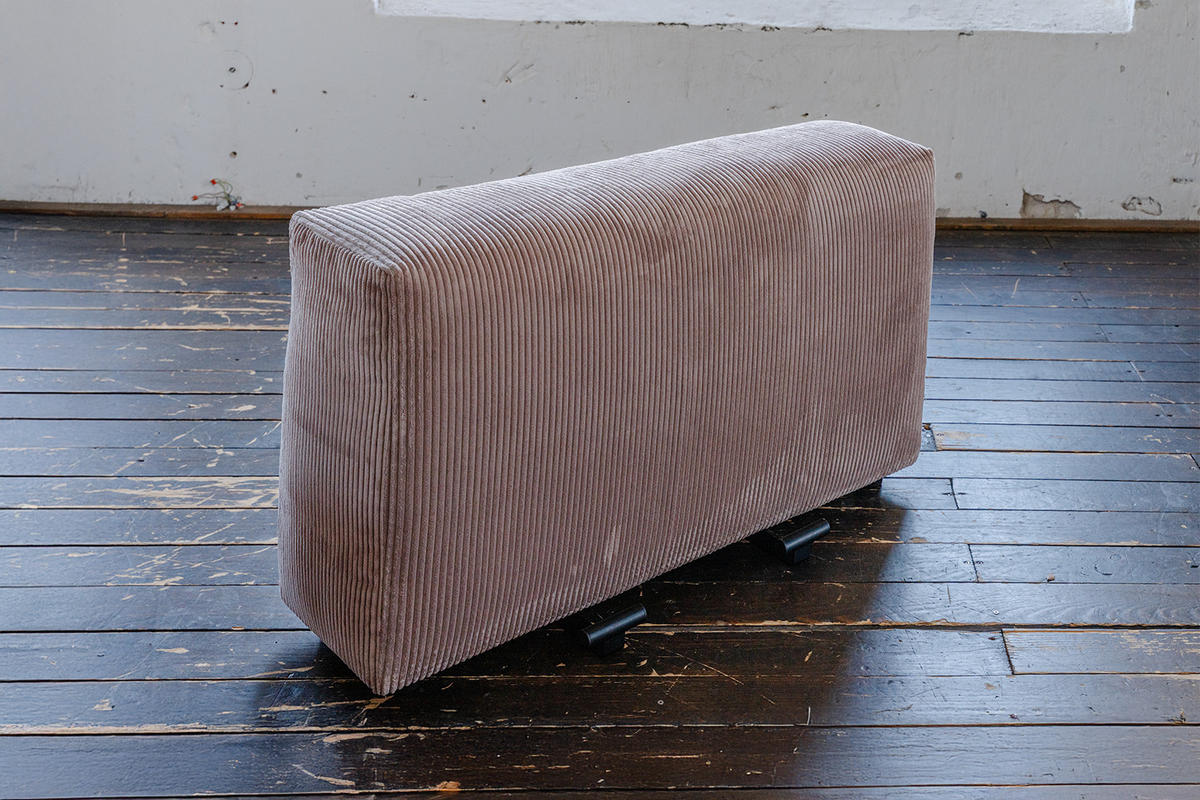 ARM- / RÜCKENLEHNE MIA Taupe Cord - Taupe/Schwarz, Kunststoff/Textil (120/72/40cm) - KAWOLA