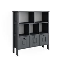 KINDERREGAL Ajaton Grau 103.6 x 113.4 cm - Grau, Holzwerkstoff (103.6/113.4/32.6cm) - VitaliSpa