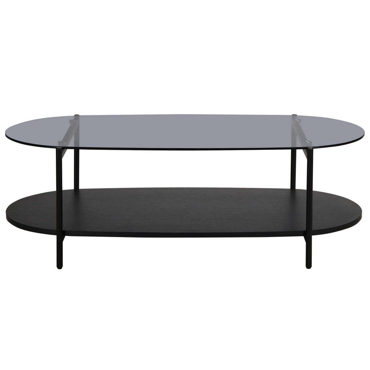 COUCHTISCH, Schwarz - Schwarz, Glas (120/55/40cm) - Oviala