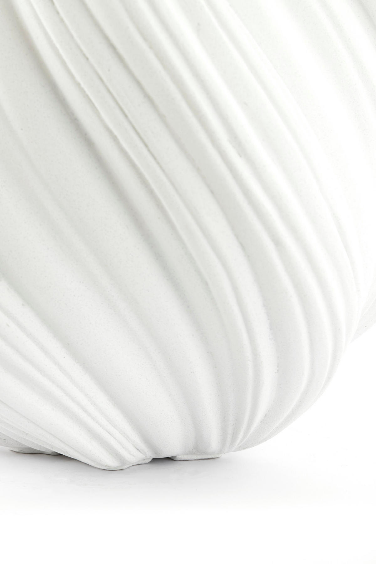 VASE Yatung Weiß Ø52/48 cm - Weiß, Stein (48cm) - Light & Living