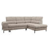 ECKSOFA Clinton, Seite: Rechts - Hellbraun/Schwarz, Holz/Kunststoff (253/174cm) - MIRJAN24