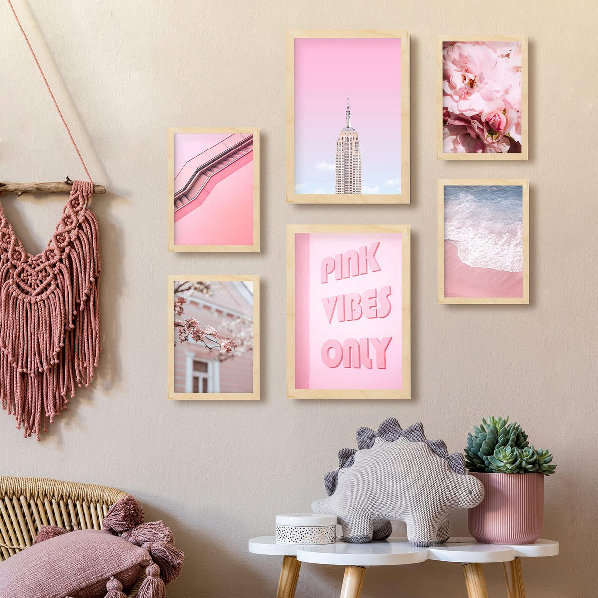 POSTER Set Mit 6 Das Leben In Rosa A3 & A4 Rahmenlos - Klar, Papier (29/3cm) - Nacnic