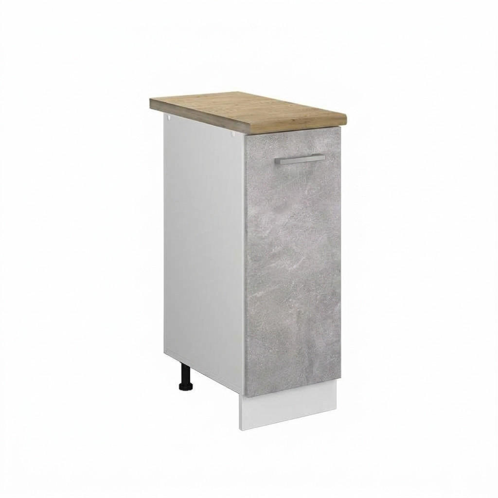 LÉKÁRNIČKOVÁ SKŘÍŇKA R-Line Beton 30 cm , PD Dub - bílá/šedá, kompozitní dřevo (30/81.6/60cm) - Vicco