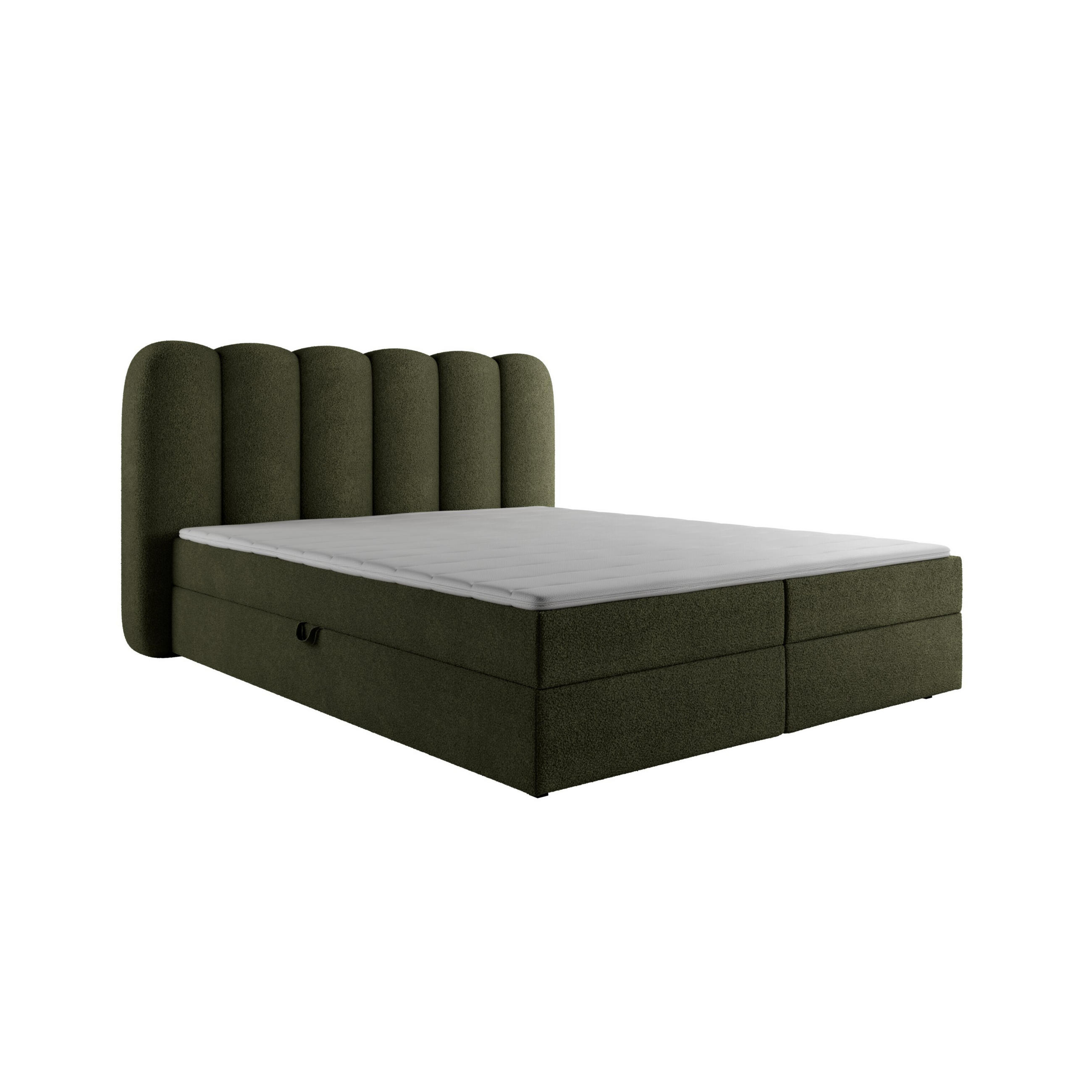Excellent Home Boxspringbett Olivgrün 140x200 cm