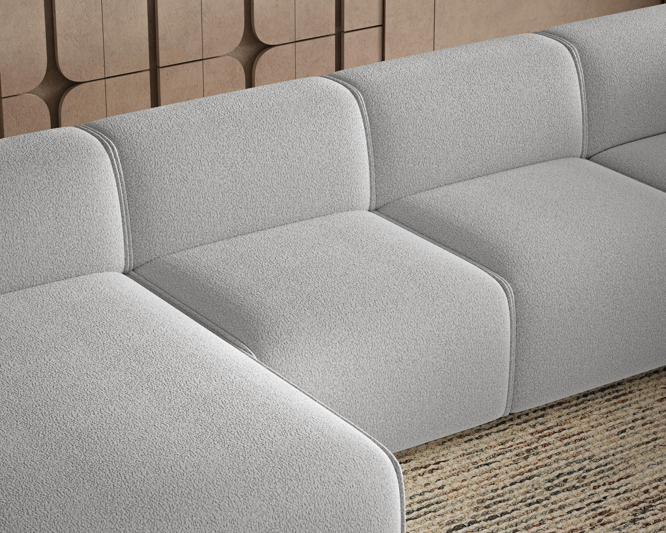 Graingold Ecksofa Grau 378x220 cm