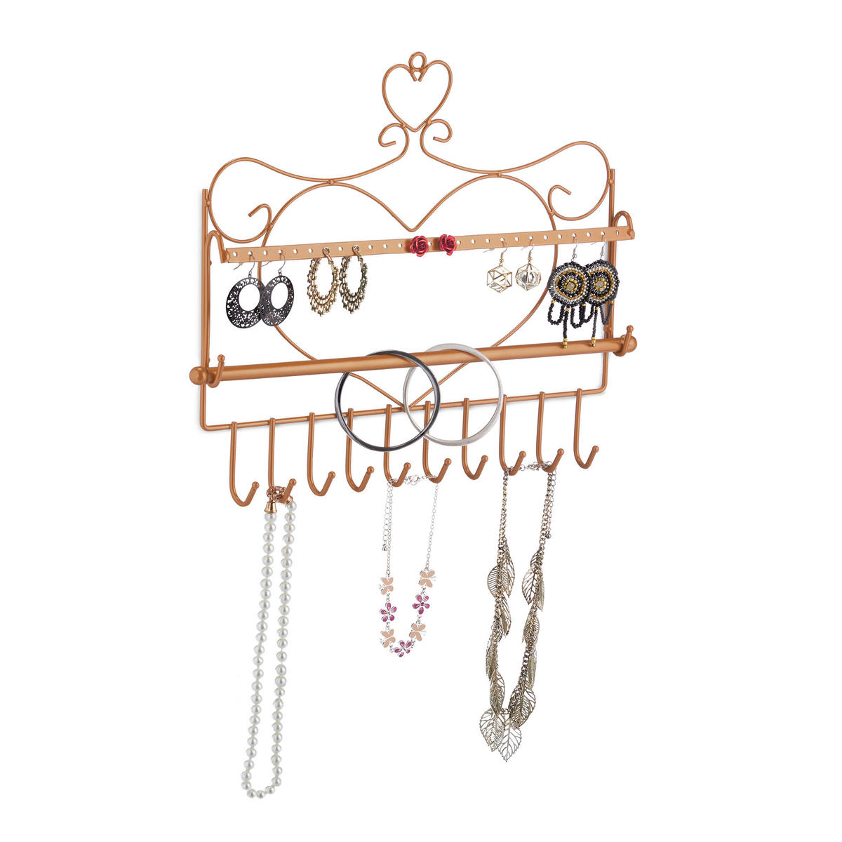 WANDSCHMUCKHALTER - Braun, Metall (36.5/30/3.5cm) - Relaxdays