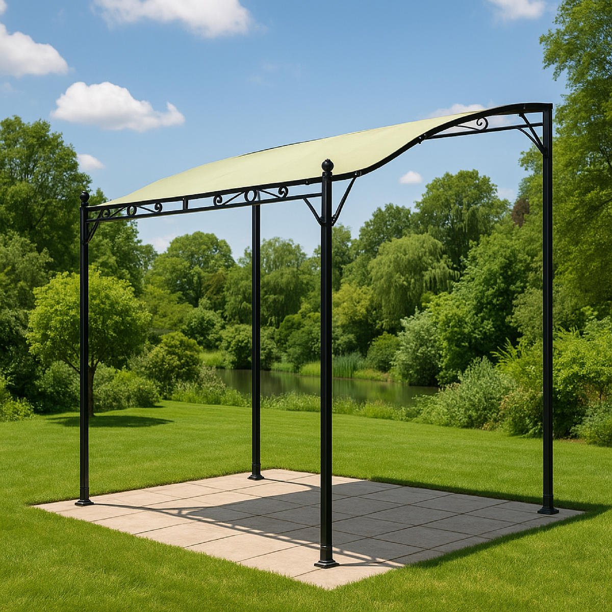 ERSATZDACH Mandala - Pavillondach 3x3 Meter in écru, wasserdicht PVC-beschichtet. BxTxH: 300x300cm - Naturfarben, Kunststoff (300/0.3/300cm) - TPFGarden