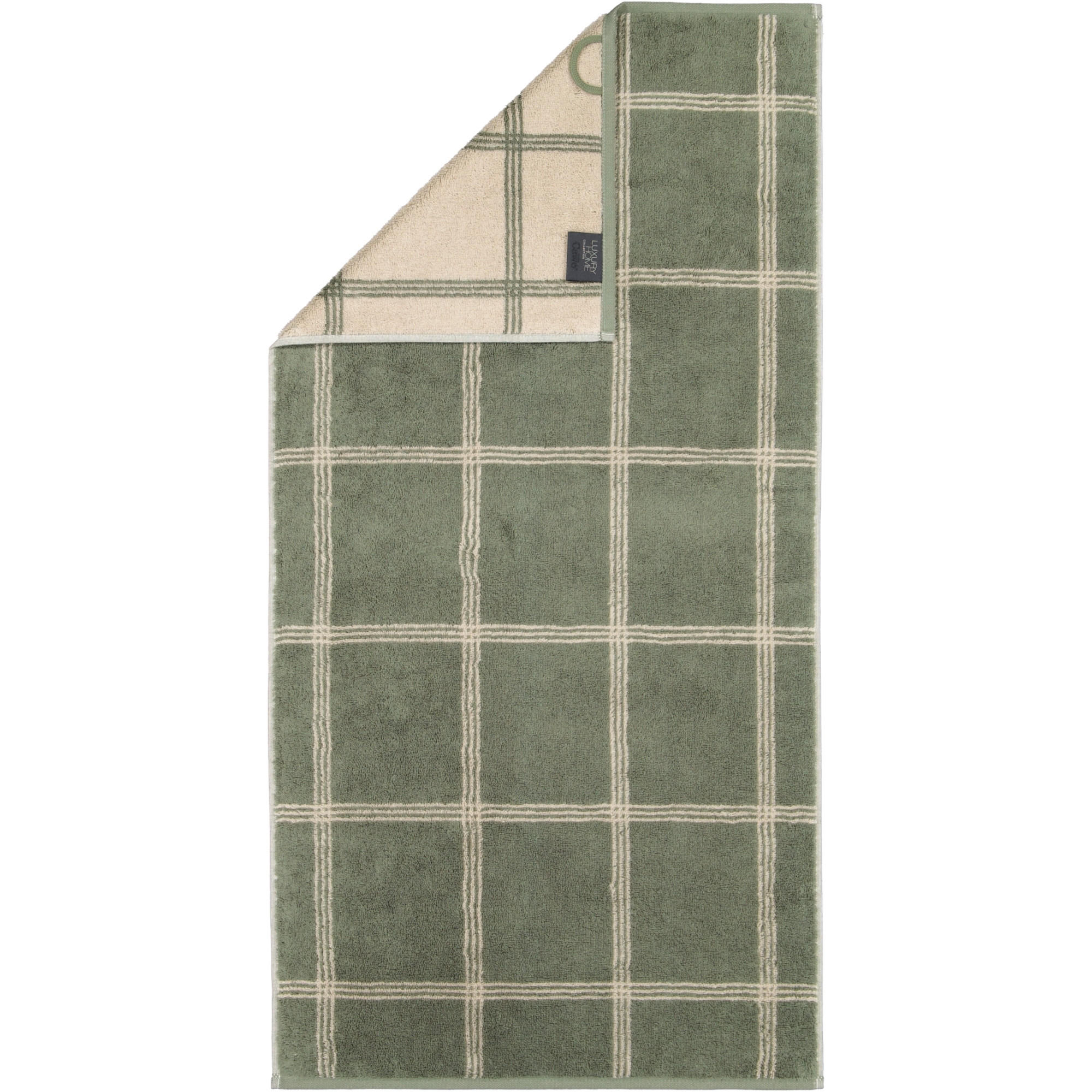 HANDTÜCHER LUXURY HOME TWO-TONE GRAFIK 604 FIELD - 34 - Grün, Textil (50/100cm) - Cawoe