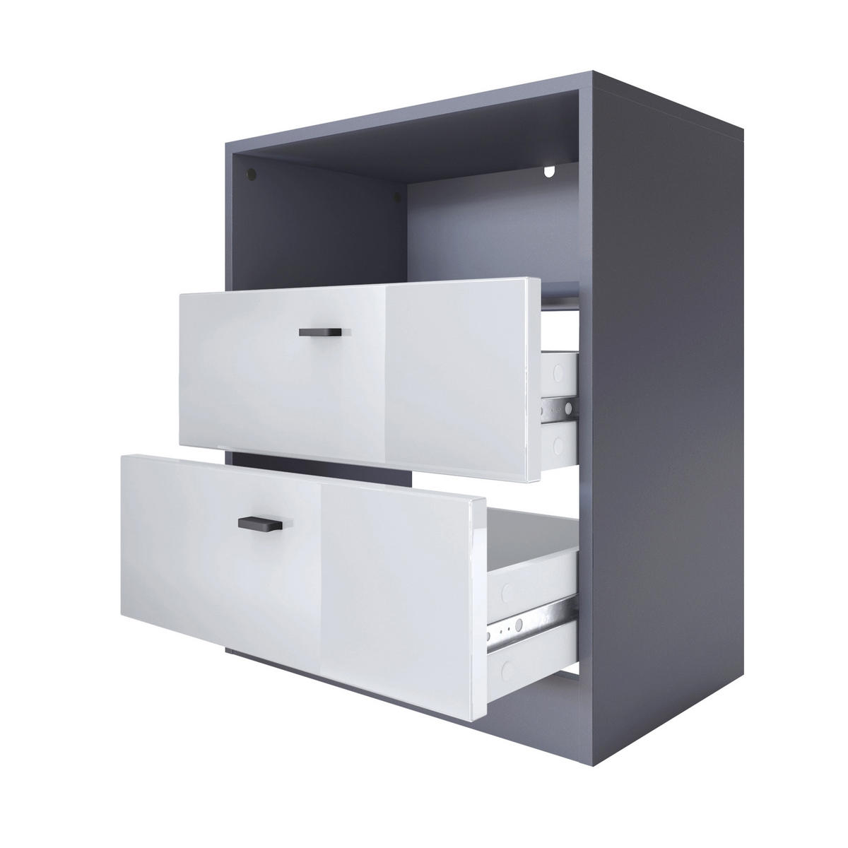GARDEROBE Pino Weiß Hochglanz - Weiß Hochglanz, Holzwerkstoff (130/185/36cm) - Vladon