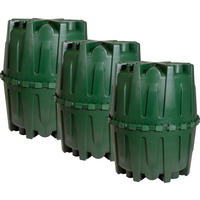 REGENWASSERTANK-SET 4800 L - Dunkelgrün, Kunststoff (135/113/135cm) - 4rain