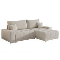 ECKSOFA TARA mit Schlaffunktion und Bettkasten Grau - Grau, Holzwerkstoff/Kunststoff (250/90cm) - Idohome
