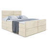 BOXSPRINGBETT AURA-Z KING - 160 x 200 - H3/H4 - Beige - Beige, Holzwerkstoff (160/200cm) - ALTDECOR