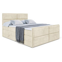 BOXSPRINGBETT AURA-Z KING - 180 x 200 - H3/H4 - Beige - Beige, Holzwerkstoff (180/200cm) - ALTDECOR