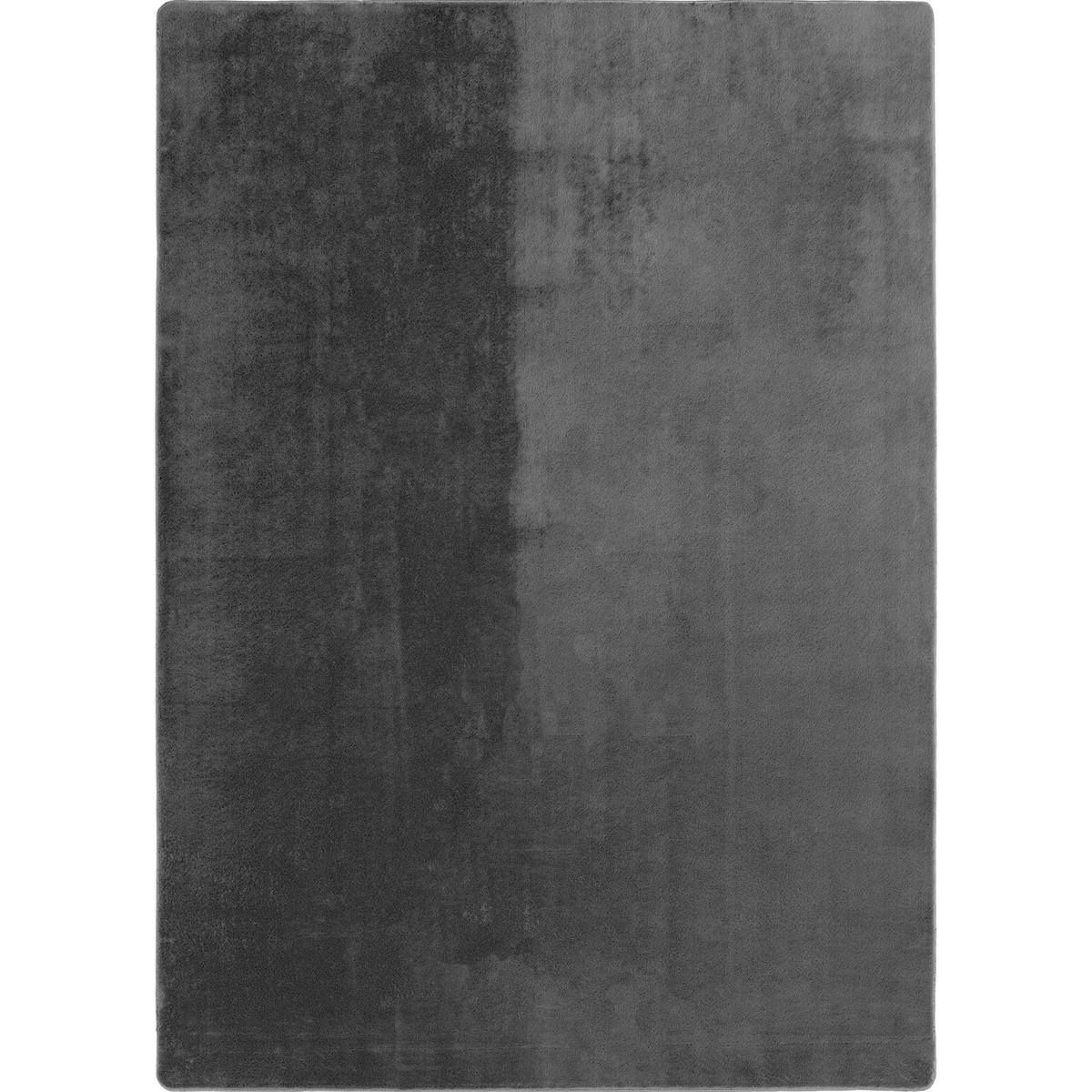 TEPPICH Kurzflor Unifarben Polyester Antirutsch Wohnzimmer Grau Rechteckig 120x160 - Grau, Textil (120/160cm) - KADIMA DESIGN