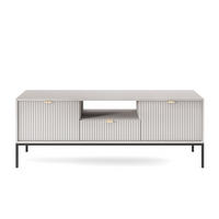 TV-SCHRANK Vellore Grau 154 cm - Goldfarben/Schwarz, Holzwerkstoff/Metall (154/56/39cm) - Selsey