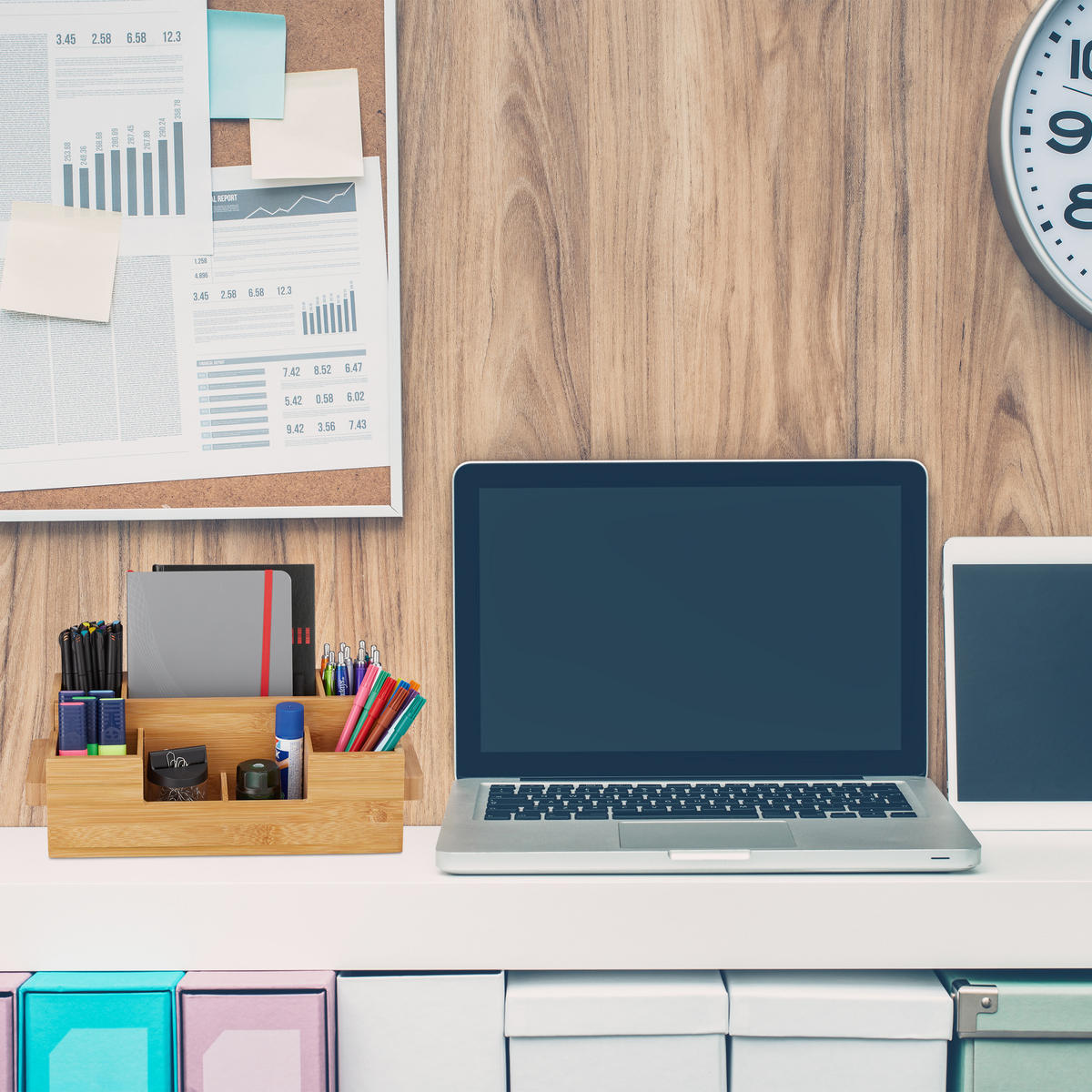 BESTECKHALTER Bambus - Hellbraun, Holz/Holzwerkstoff (35/11.5/15cm) - Relaxdays