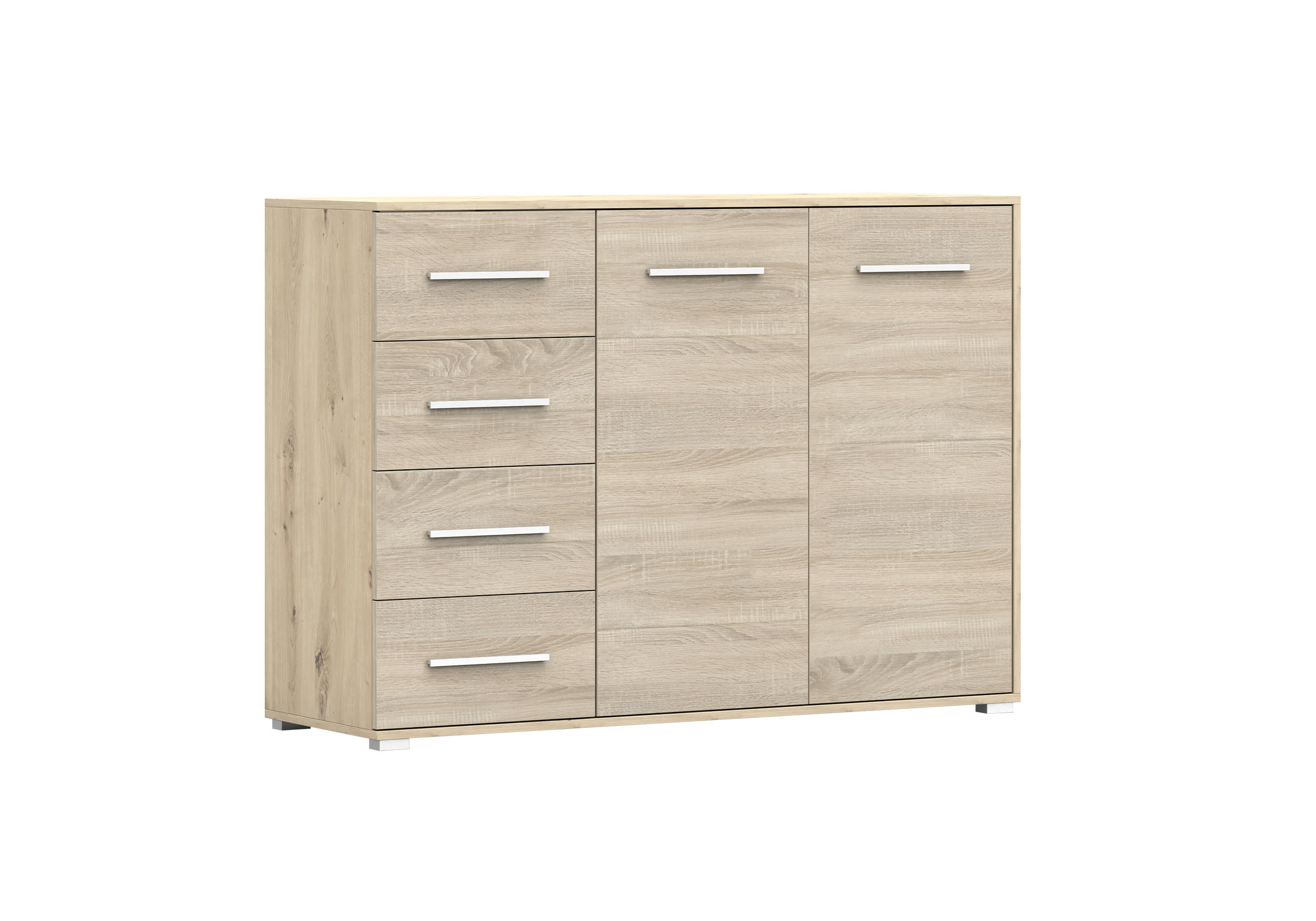 KOMMODE - Highboard IRYS 01 2D4S Artisan + Sonoma - Eiche Artisan/Sonoma Eiche, Holzwerkstoff (135/95/45cm) - Möblo