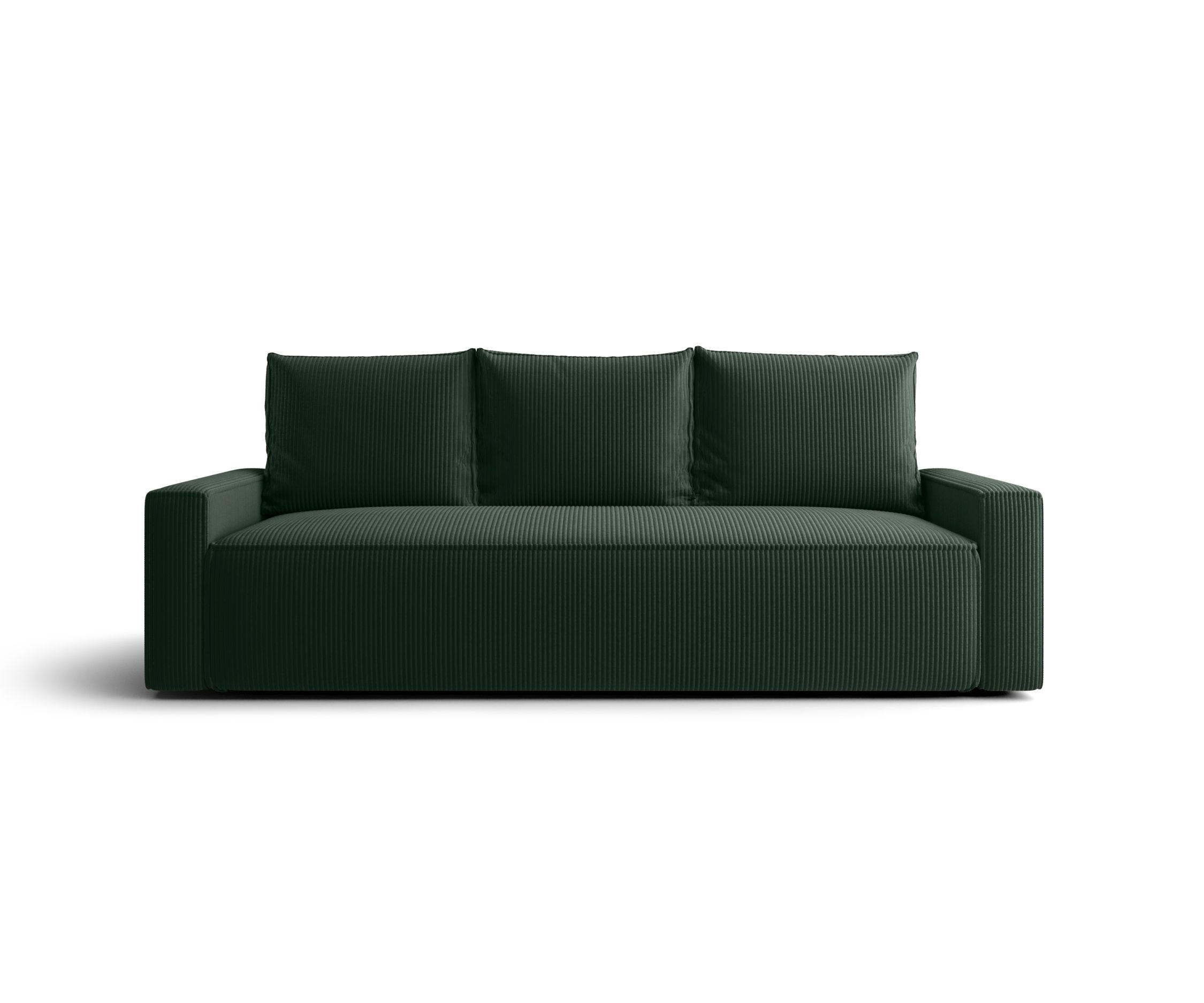 SOFA mit Schlaffunktion SAVIO Poso 14 - Dunkelgrün, Textil (232/90/90cm) - Bedante