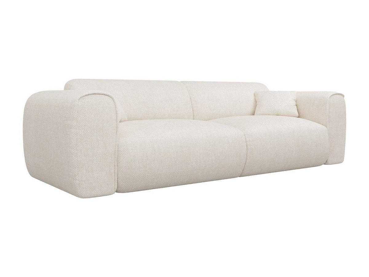 SOFA 4-Sitzer mit Matratze - Strukturstoff - Beige - POGNIA - Beige, Textil (236/73/100cm) - Vente-Unique
