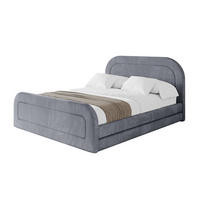 POLSTERBETT mit Bettkasten, Fußteil und Lattenrost, Boxbett mit Matratze H3/H4 - LERIS-Z 180x200 Grau - Grau, Holzwerkstoff/Textil (180/200cm) - ALTDECOR