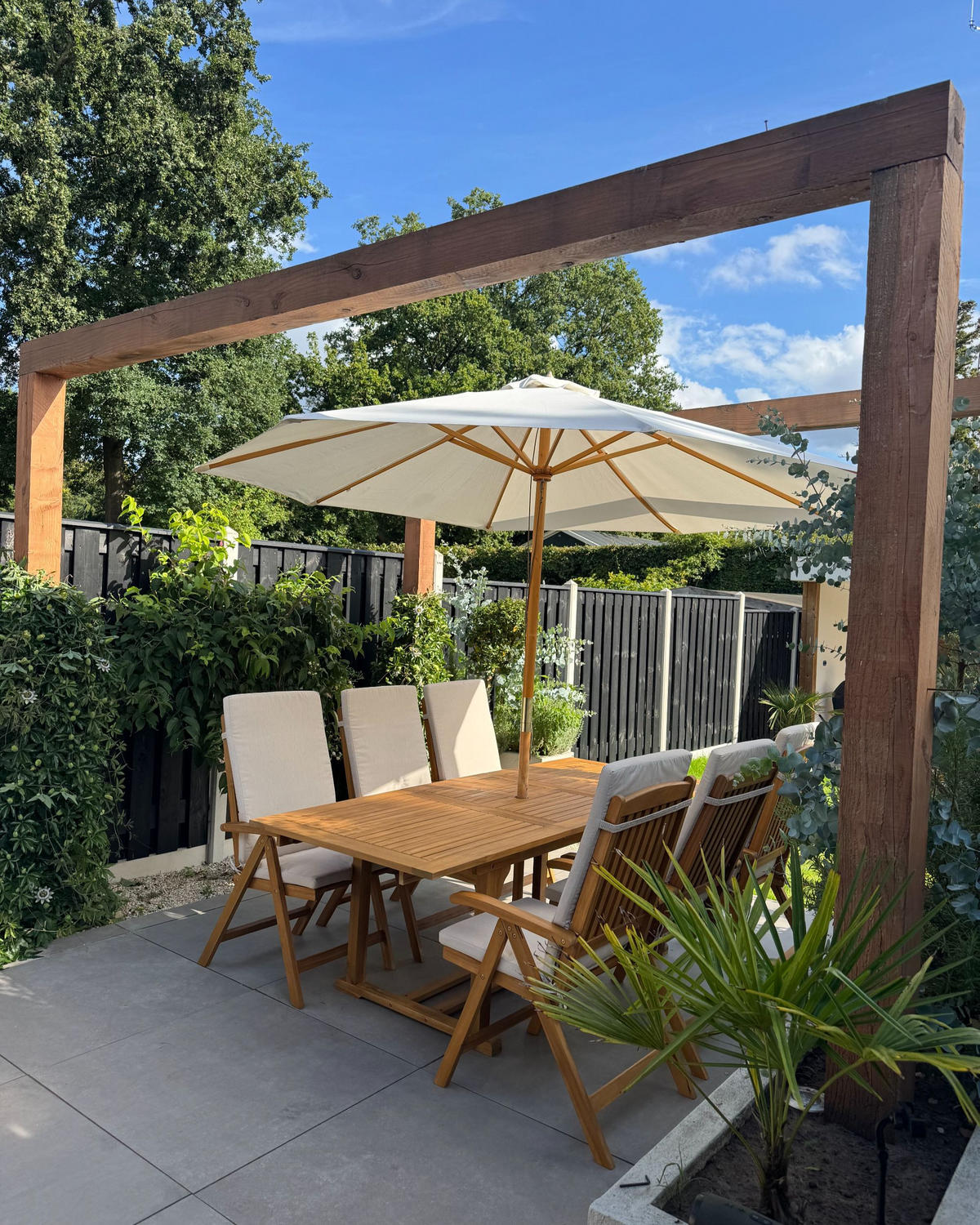 PERNĂ de șezut pentru exterior set de 6 bej deschisă 50/45 cm Java/Amantea premium - bej, material textil (71/71/50cm) - Beliani