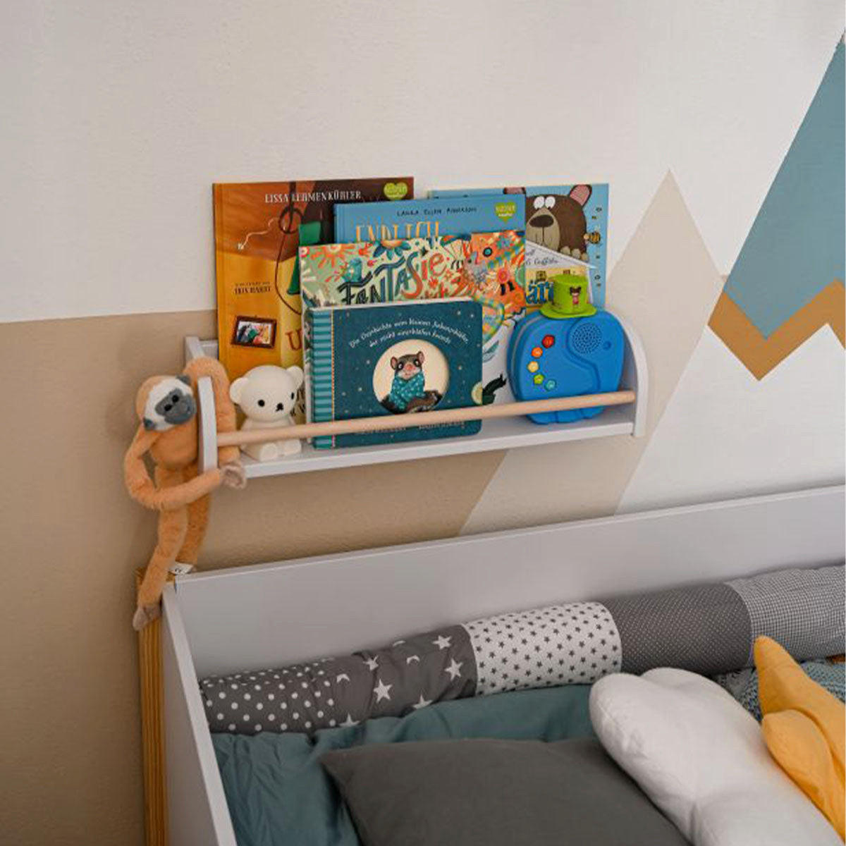 WANDBOARD Basic Weiß und Holz - Weiß, Holz (57/13/13cm) - Petits-meubles