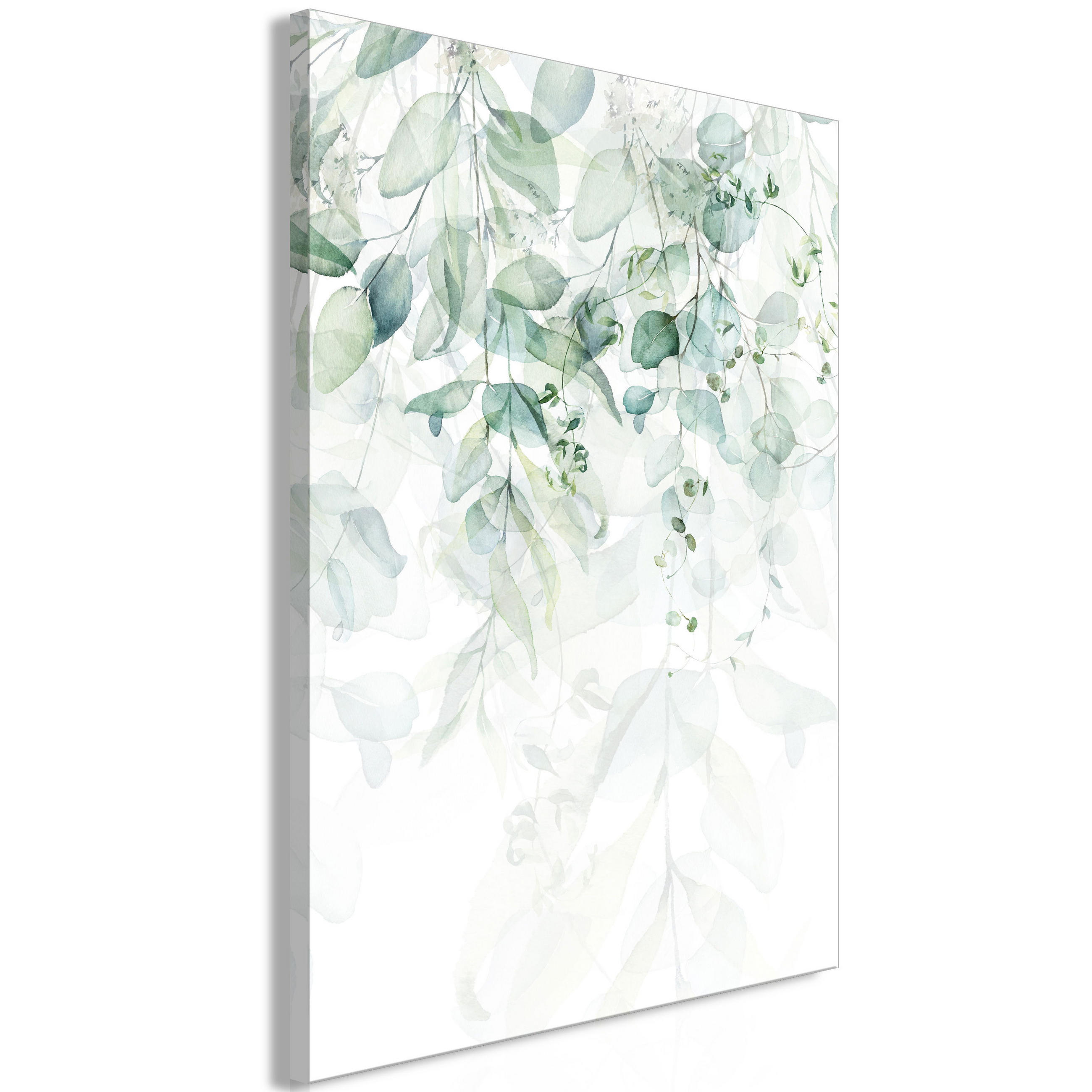 KUNSTDRUCK Grün 40/60 cm - Weiß/Grün, Textil (40/60cm) - KUNSTLOFT