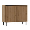 KOMMODE OSTIA 100/85/40 cm mit 2 Türen Goldfarben - Goldfarben, Holzwerkstoff (100/85/40cm) - MASSENO