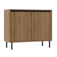 KOMMODE OSTIA 100/85/40 cm mit 2 Türen Goldfarben - Goldfarben, Holzwerkstoff (100/85/40cm) - MASSENO