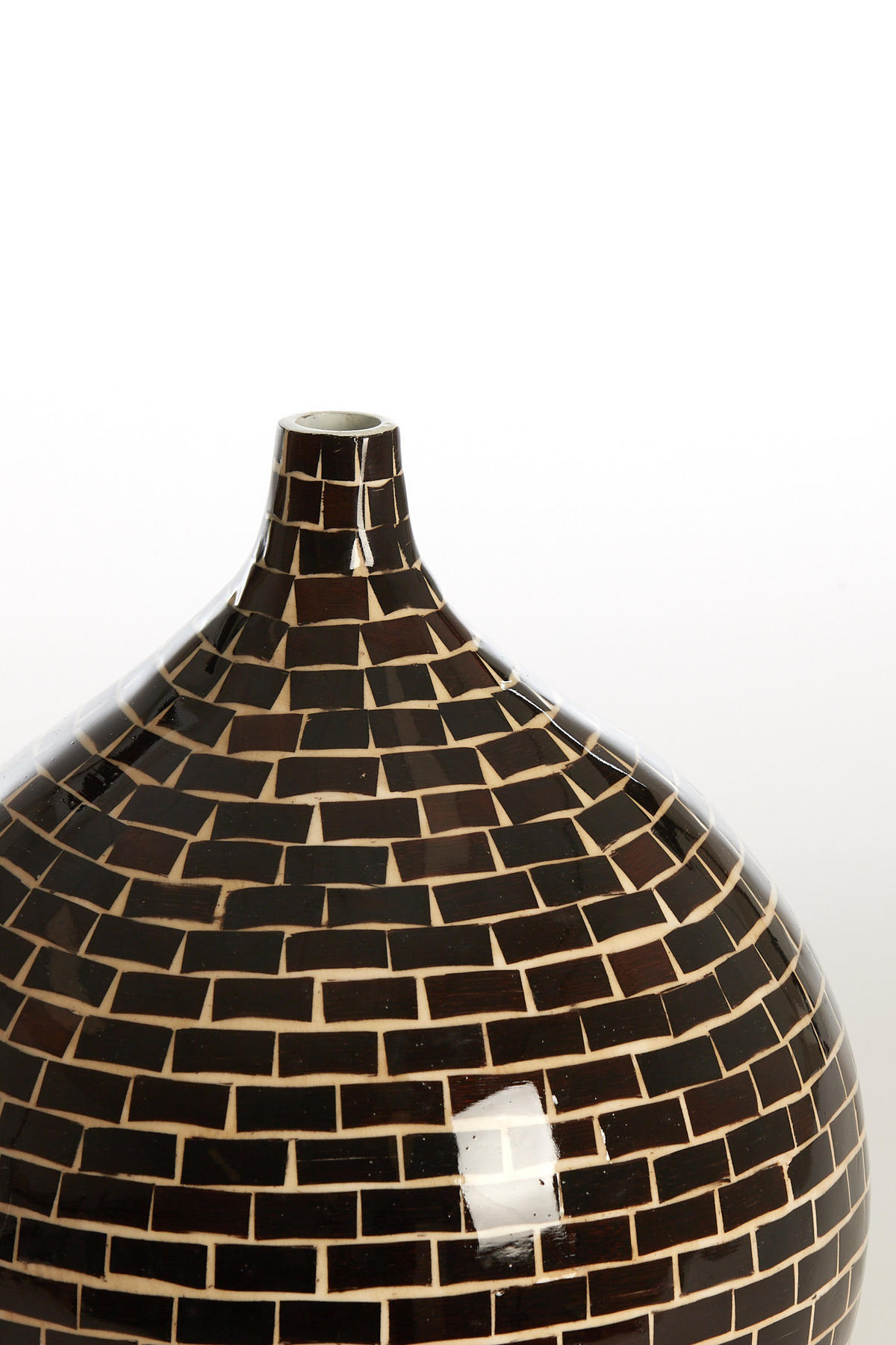 VASE Elorza Braun Ø22/25 cm - Braun, Holz (25cm) - Light & Living