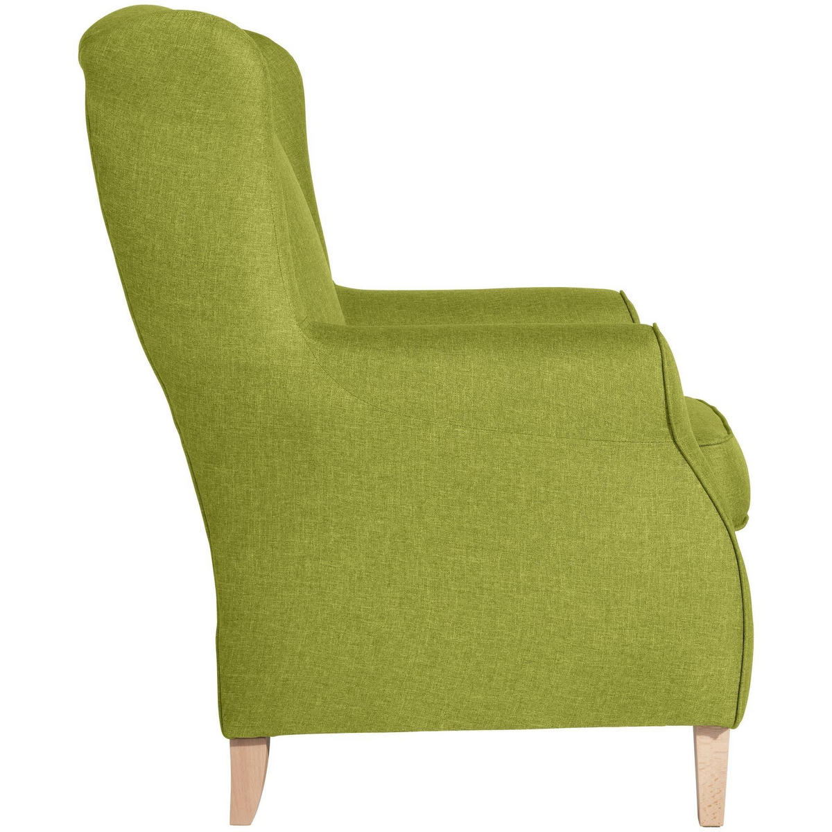 OHRENSESSEL Karlen Bezug Flachgewebe Buche natur / apfel - Buchefarben/Grün, Kunststoff (86/103/77cm) - 58aufmkessel