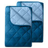 SOMMERBETT 2er Set Camping blau 155/220 cm Steppbett im Wende-Design Duo-Color - Blau, Textil (155/220cm) - wometo