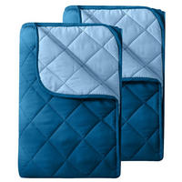 SOMMERBETT 2er Set Camping blau 155/220 cm Steppbett im Wende-Design Duo-Color - Blau, Textil (155/220cm) - wometo