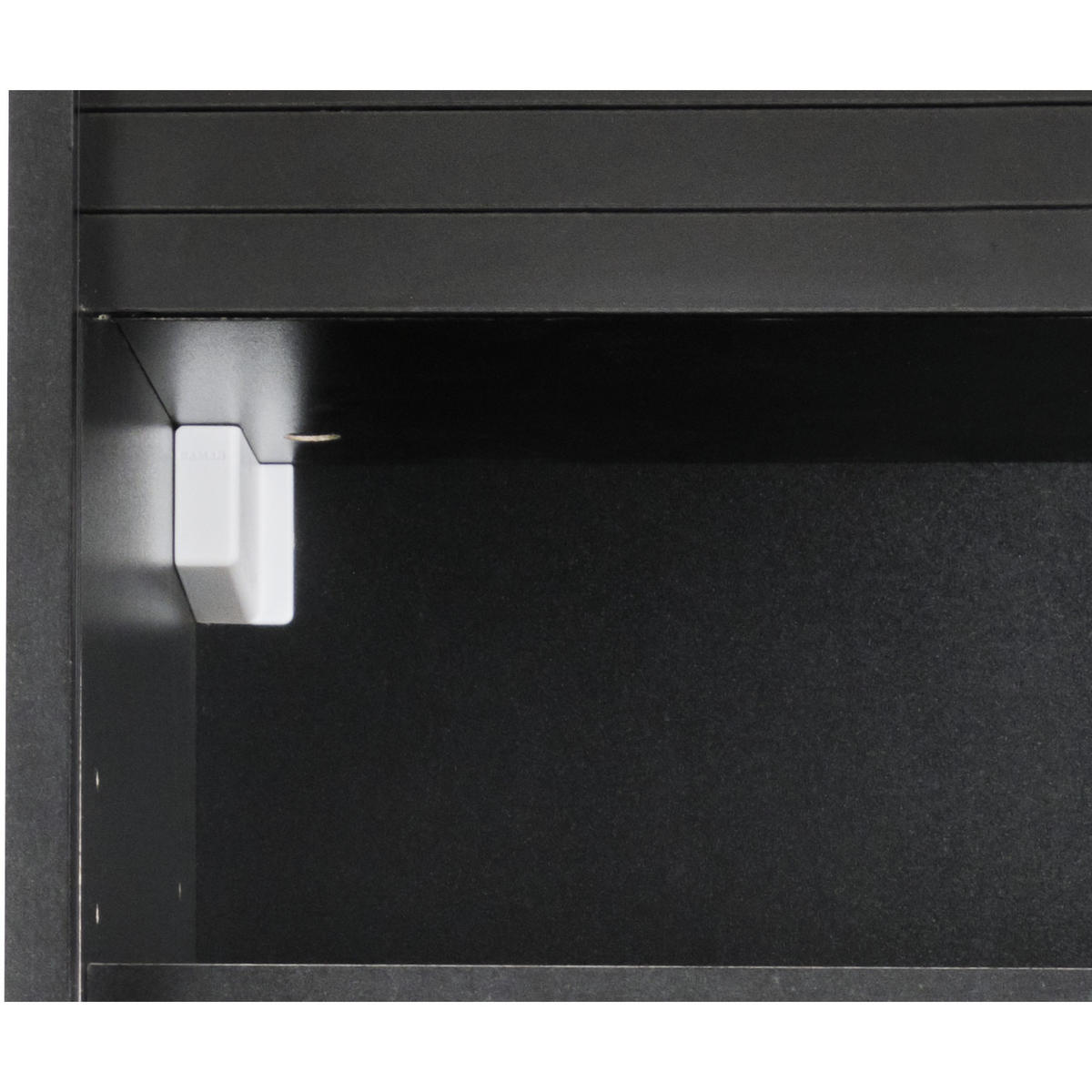 KÜCHENOBERSCHRANK mit Rolladentür 35/60/72cm - Schwarz, Holzwerkstoff (60/72/35cm) - Simmob