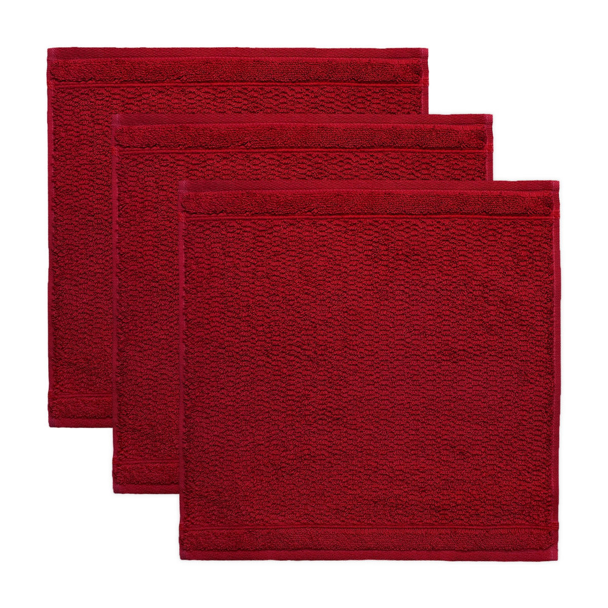 SEIFTUCH PEARL 3ER PACK - Rot, Textil (30/30cm) - Möve for Frottana