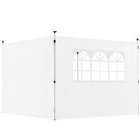 SEITENWÄNDE DE-12711 295/200 cm 2er-Set mit Fenster Weiß - Weiß, Textil (1/200/295cm) - ComfortXL