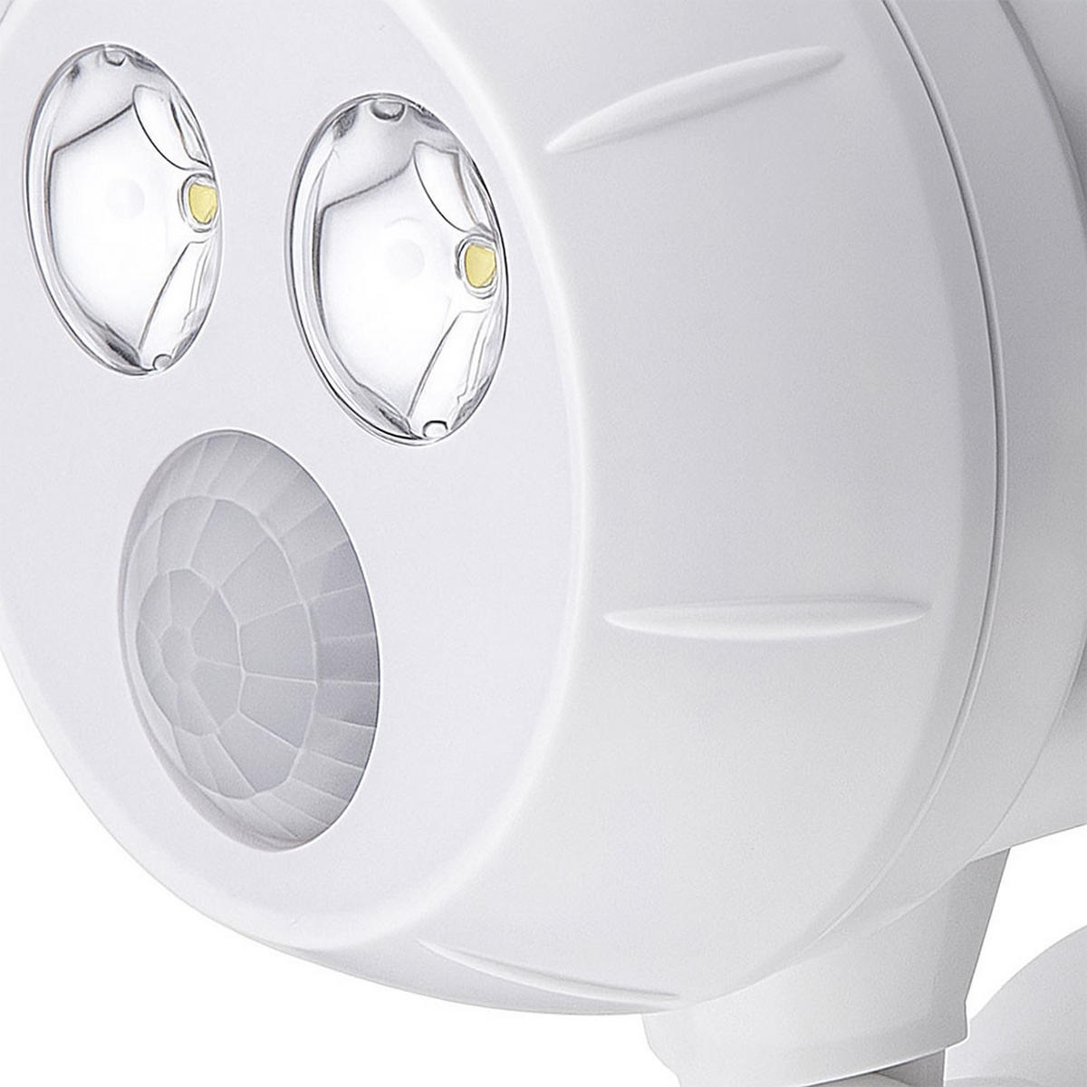 LED AUSSEN-WANDLEUCHTE Weiß Kunststoff 2er Set - Weiß, Kunststoff (11.5/16.5/9.5cm)