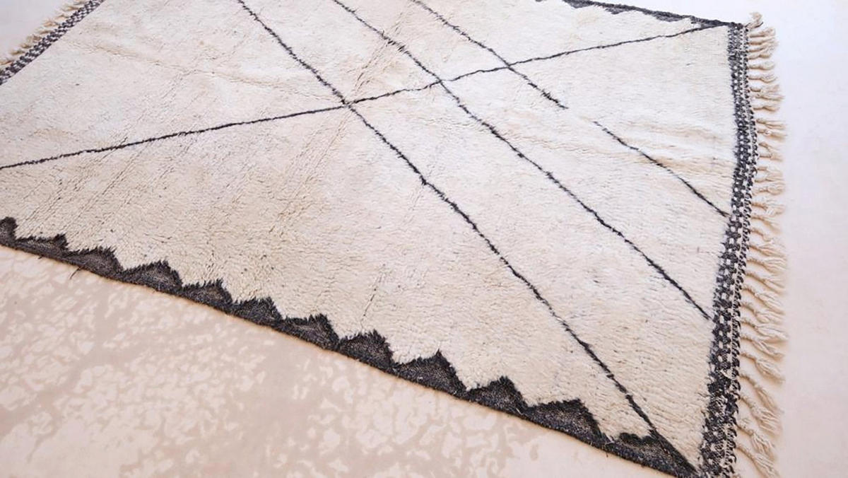 BERBERTEPPICH aus reiner Wolle 168x 261 cm - Beige, Naturmaterialien (168/261cm) - AFK Living