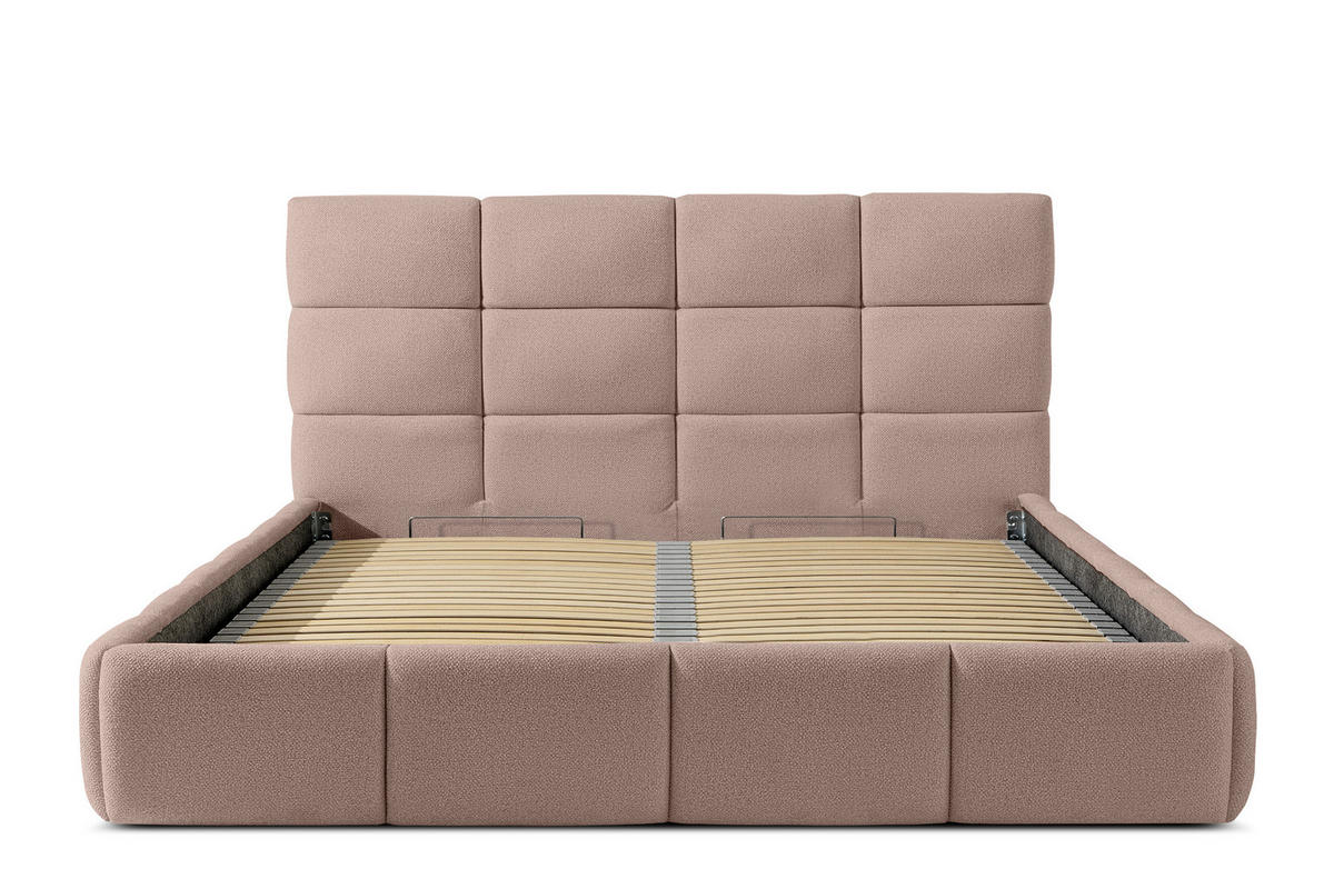 POLSTERBETT ALTOS Bouclé, rosa - Rosa, Holz/Holzwerkstoff (180/200cm) - KONSIMO®